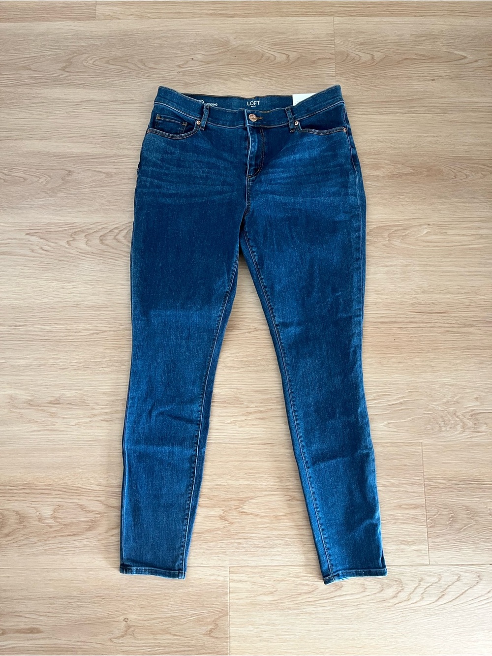 LOFT Women's Deep Indigo Stretch Skinny Jeans